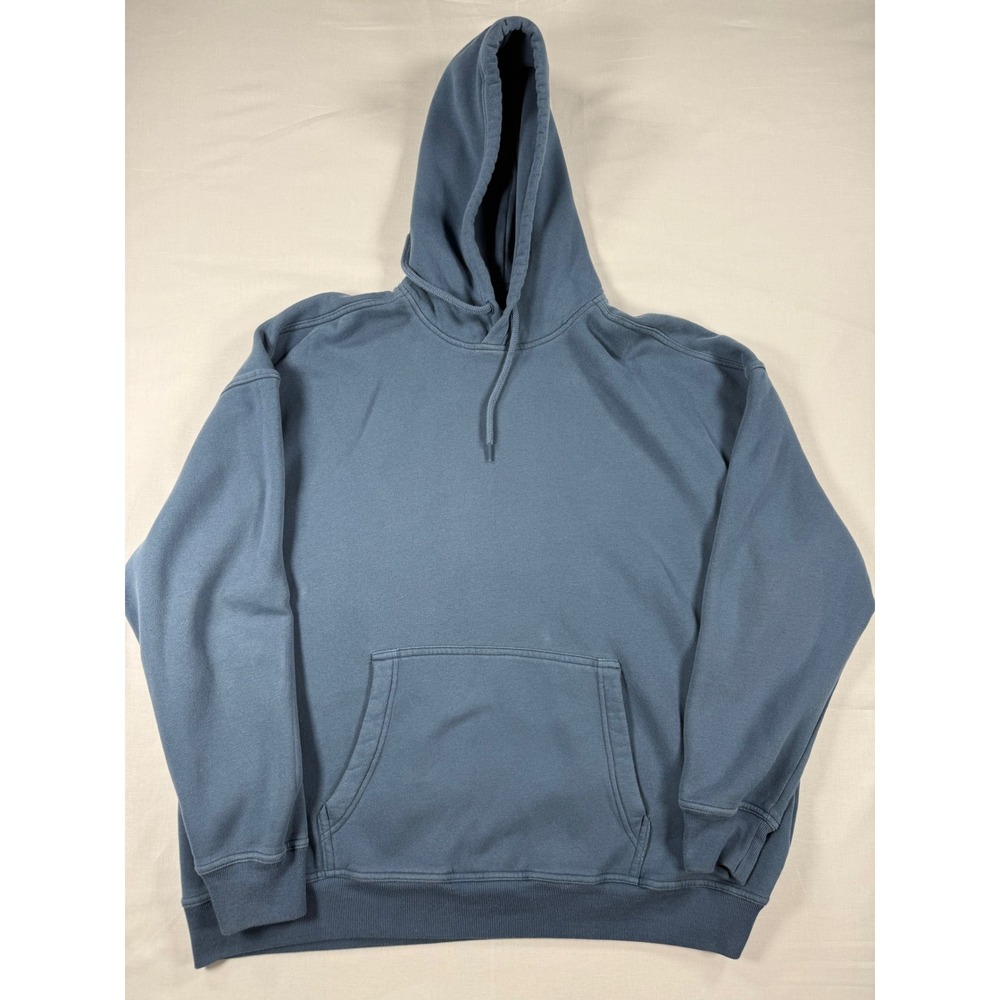 Hollister Y2K Mens Baggy Fit Blue Hoodie Pullover Sweater Size L